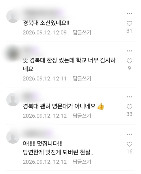 지난 12일 한 온라인커뮤니티 게시글에 달린 댓글 캡처.