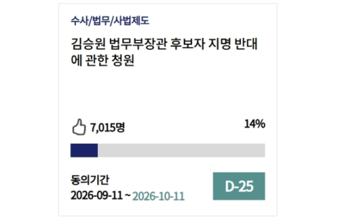 김승원 임명 반대 국회청원 등장…李대통령 임명 변수될까?