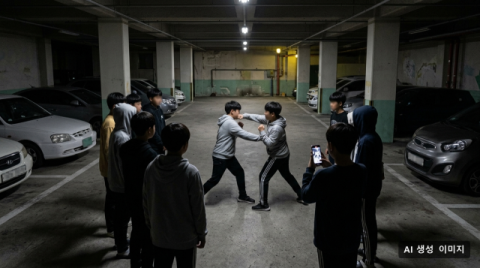 제주 중학생 2명, 아파트 주차장서 '야차룰' 맨몸 격투…10명 달아나