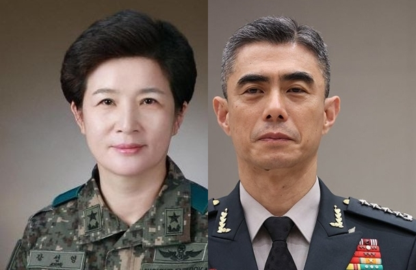 최초 여성 소장·항공작전사령관 강선영 국민의힘 국회의원, 4성 장군·전 한미연합사 부사령관 출신 강신철 국방부 장관 후보자. 연합뉴스