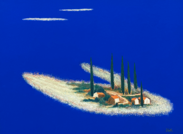 김영환, 2023, 조용한 풍경, 90.5x61cm, Tempera on Canvas