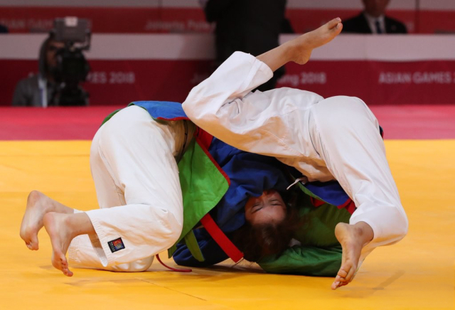 2018 자카르타·팔렘방 아시안게임에서의 쿠라시 경기 장면. 연합뉴스