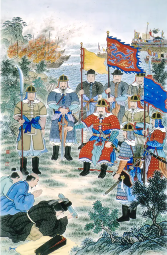 대마도 정벌 상상도. 