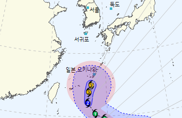 26호 태풍 수리개 발생, 28일 한국행 가을태풍 분수령