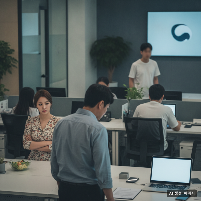 여성 동료에게 