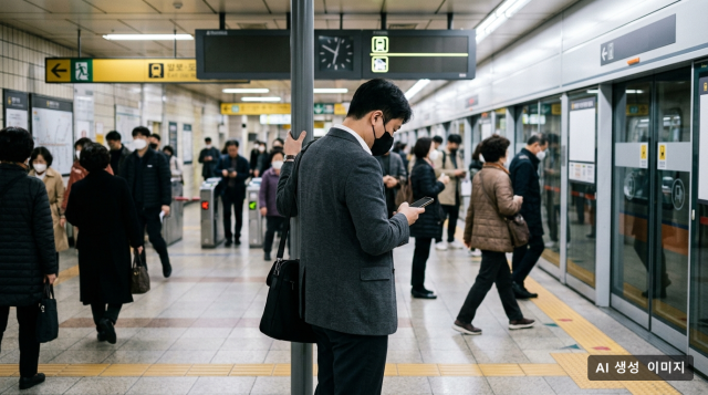 추석 연휴가 끝난 직장인들이 출근길 가슴 두근거림과 소화불량을 호소하는 가운데, 국내 우울증 진료 환자는 2025년 113만8천230명으로 집계됐다. (AI 생성 이미지)