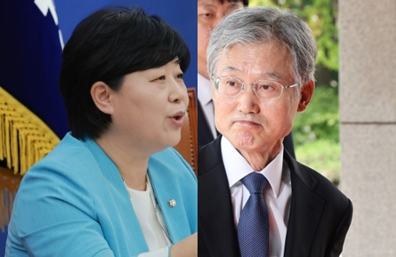 서영교 국회 법사위원장(더불어민주당 국회의원), 조희대 대법원장. 연합뉴스
