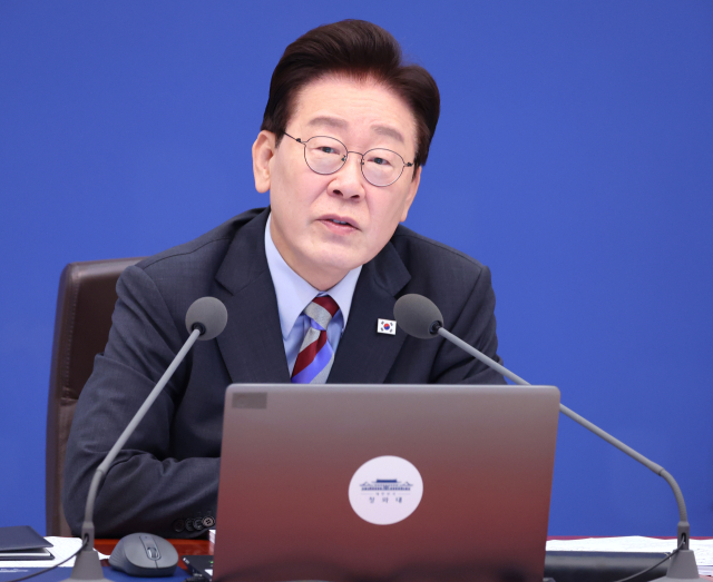 이재명 대통령이 29일 청와대에서 열린 국무회의에서 발언하고 있다. 연합뉴스