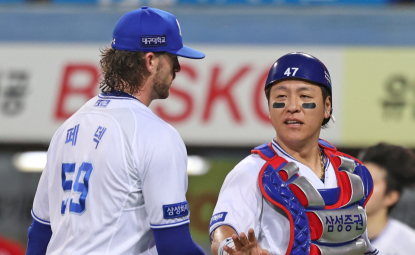 '환상적인 배터리 호흡' 삼성 라이온즈의 페덱과 강민호
