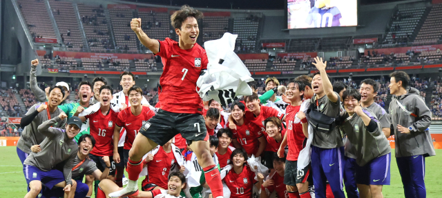 일본 꺾은 엄지성의 한방…韓 축구 아시안게임 4연패