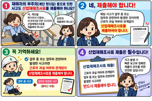 산업재해 예방 4컷 만화 사진. 경남도교육청 제공
