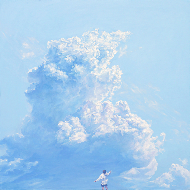 황인영, 구름산책, 80x80cm, Oil on canvas, 2025
