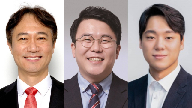 왼쪽부터 계명대 제37대 총학생회장 출신 김주범(50) 대구시의원(달서구6), 영남대 제44대 총학생회장 출신 김태우(41) 대구시의원(수성구5), 대구대 제36대 총학생회장 출신 김경민(30) 수성구의원. 매일신문DB
