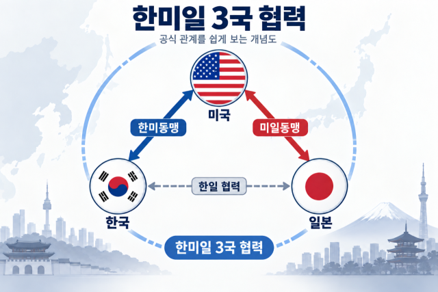한미일 3국 협력 개념도. 매일신문DB