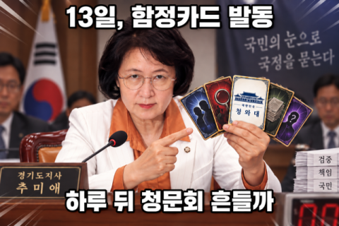 추미애가 '키' 쥔 경기도 국감?…李 과거 도정 털고, 다음날 김지용 청문회까지 흔드나 [금주의 이슈]
