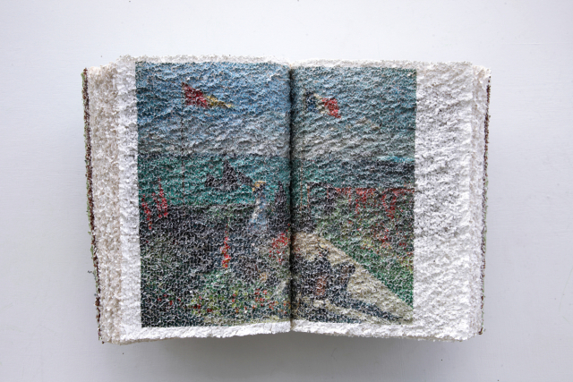 이지현, 026OC01003 dreaming book-Manet, book pluck off, 41x52x11cm, 2026