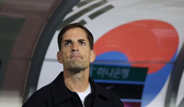로베르트 모레노 한국 축구대표팀 임시 감독. 연합뉴스