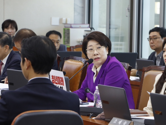 이달희 국민의힘 의원(비례)이 14일 국회보건복지위원회에서 열린 국민연금공단 국정감사에서 질의하고 있다. 이달희의원실 제공