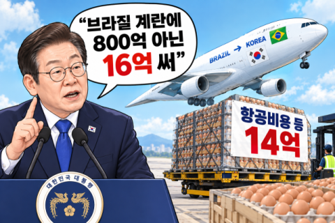 브라질 계란 800억 안썼다…李 