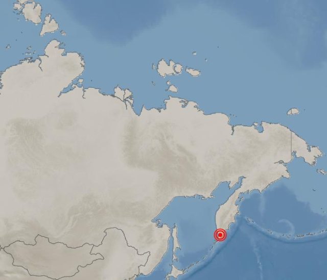 16일 러시아 캄차카반도 인근 규모 6.9 지진 발생 위치. 한국 기상청