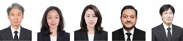 영남대학교 화학공학부 한성수 교수 연구팀(왼쪽부터 한성수 교수, 최순모 연구교수, 조선미 연구교수, 안쿠르 수드 교수, 이도현 박사). 영남대 제공