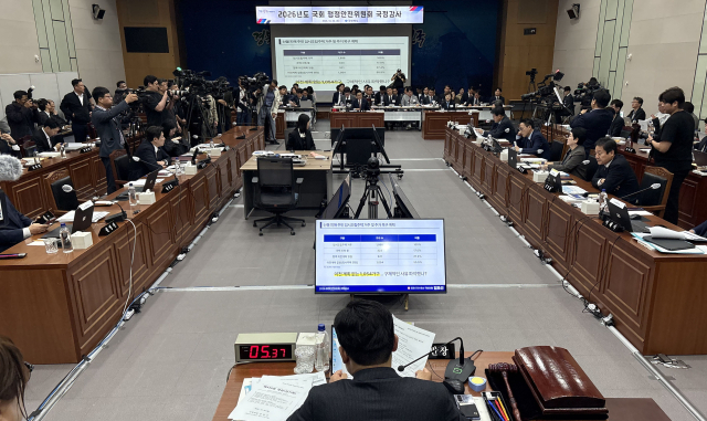 20일 오전 경북도청에서 2026년도 국회 행정안전위원회의 국정감사가 진행되고 있다. 연합뉴스