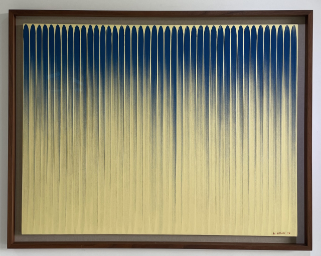이우환, From line, 112 x 145.5cm, Pigment suspended in glue on canvas, 1978. 갤러리혜원
