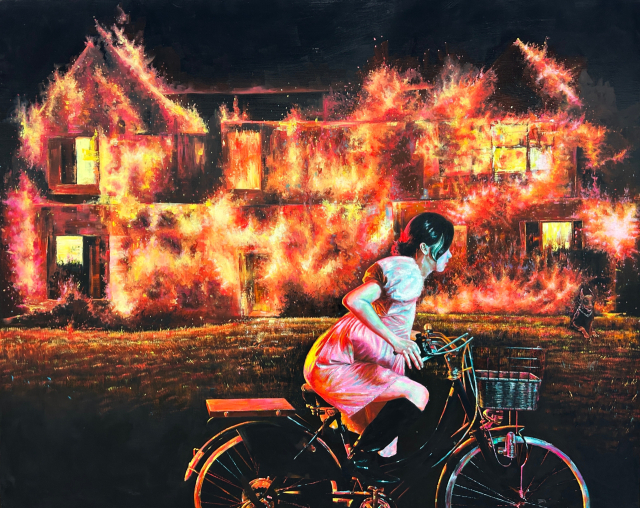나연, 소멸의 기쁨과 슬픔, Oil on canvas, 162.2x130.3cm, 2023