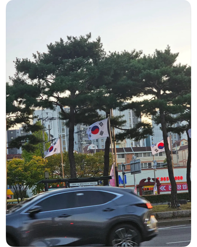 22일 SNS에 올라온 사진. 대구 동구 반야월삼거리 연중 국기게양대에 태극기 한 개가 거꾸로 걸려있다. SNS 캡처.