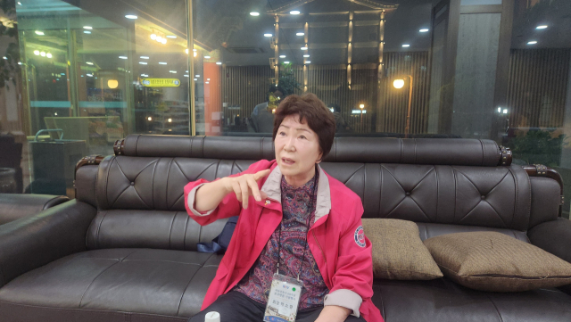 고국을 방문한 박소향 재독한인간호협회장. 이영광 기자