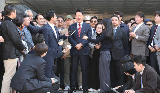 오세훈 서울시장이 23일 서울 서초구 서울고법에서 열린 