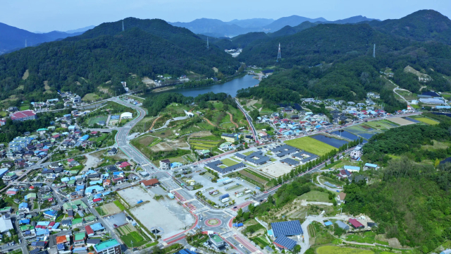 정지용 생가가 위치한 옥천군 구읍 전경. 옥천군 제공