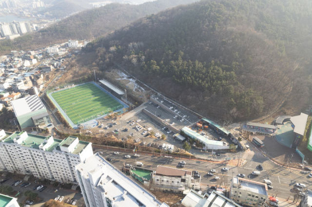 지난해 신청사 건립지로 최종 확정된 남구 강당골 공영주차장 사진. 남구 제공