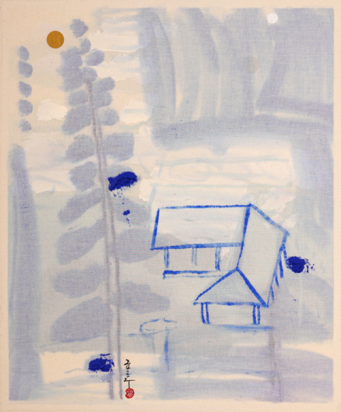 금사홍, 전일적 산수-0832, Acrylic ＆ pigment on cotton, 72.7x60.6cm, 2026