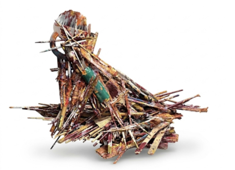 전문환, 붓새, 사용을 다한 붓, 50&times;30&times;25cm, 2026